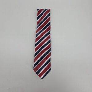 Covington Men's Regimental Stripe Tie Navy Blue Red White Business Classic